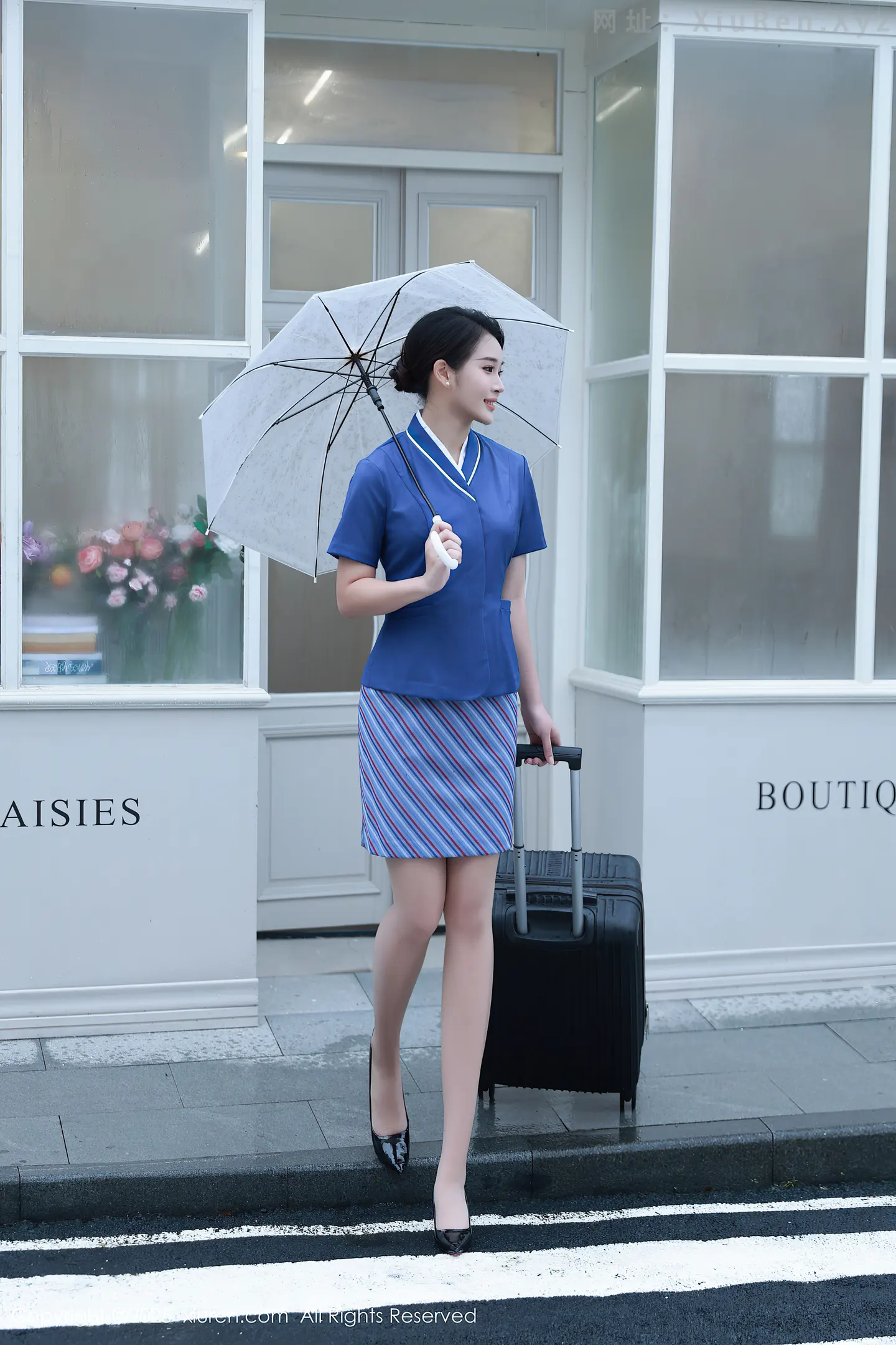 图片[6]-[XiuRen秀人网]VOL.10708 模特南乔性感蓝色空姐制服配肉色丝袜秀完美身材迷人诱惑写真64P-秀人网官方网站